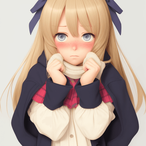 AI generated: embarrassed cute