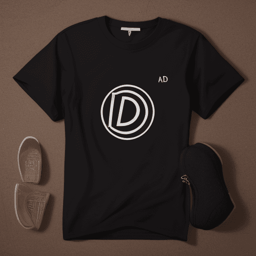 AI generated: a black logo minimalist with letter D for a clothes brand with African inspirations
