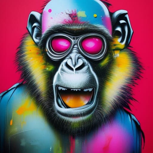 AI generated: punk monkey