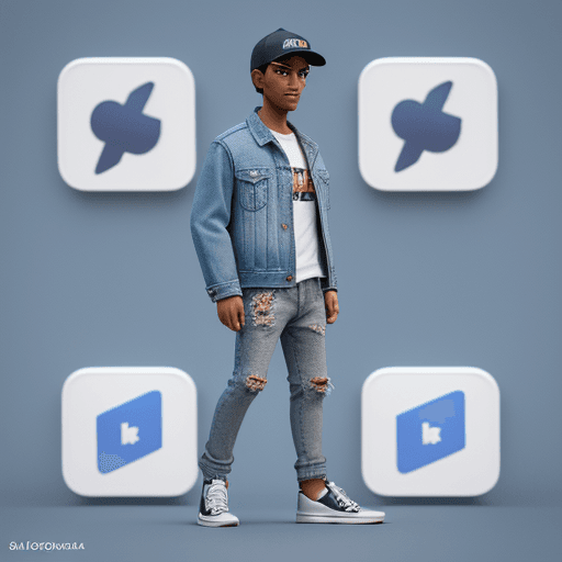 AI generated: To urge:
Create a 3D illustration of an animated character standing casually on top of an “Instagram...