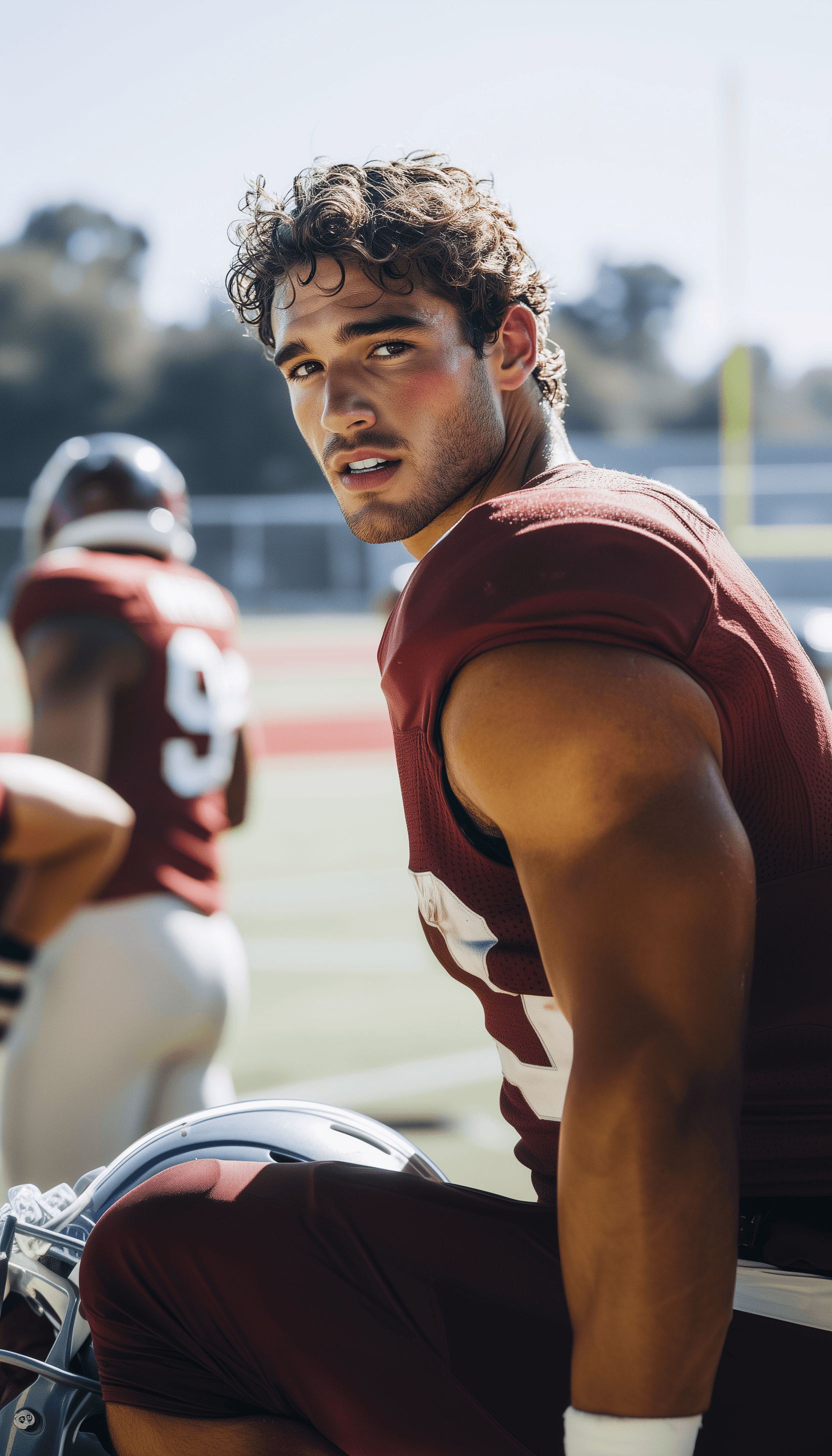 AI generated: Candid photo of handsome athletic attractive hot muscular male in his early to mid-twenties with cur...