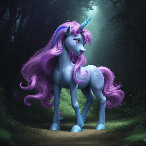 AI generated: Step into the enchanting realm of My Little Pony and imagine a scene where the main characters, incl...