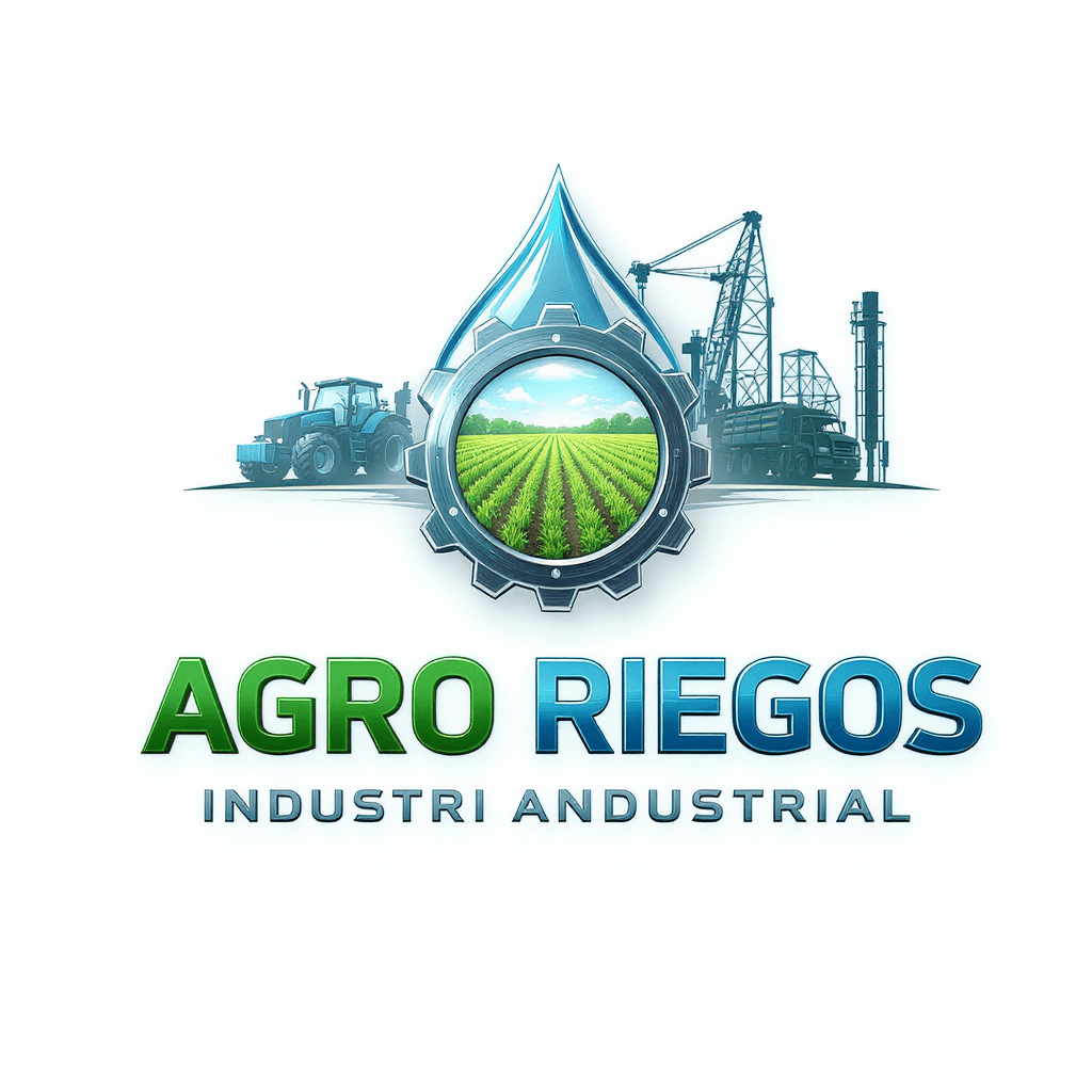 AI generated: Corporate logo design for an agro-industrial company called 'AGRO RIEGOS'. The logo must integrate t...