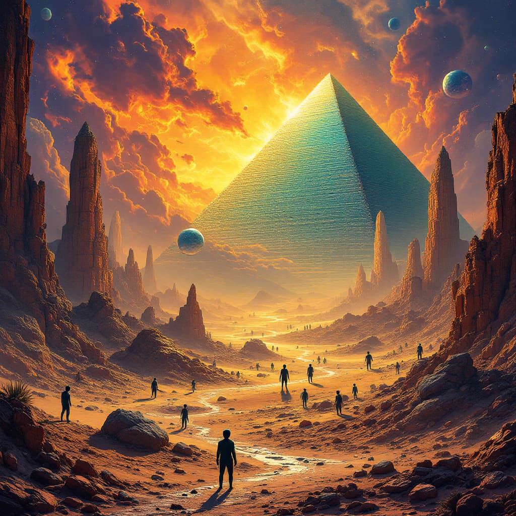 AI generated: Surreal, Trippy, and highly detailed, Aliens land on Earth after realizing it is a great place to bu...