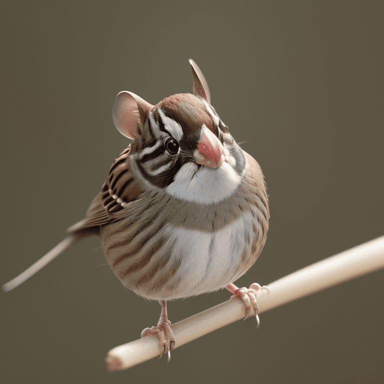 AI generated: close-up photo of a (sparrow: mouse: 0.5)