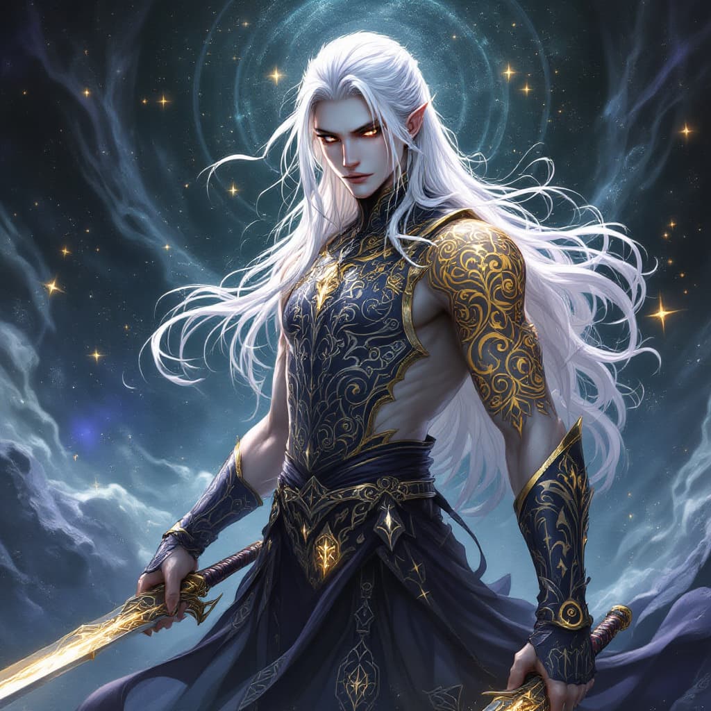 AI generated: A young, strikingly beautiful eldritch being, 'The Benibone,' designed in the Castlevania anime art ...