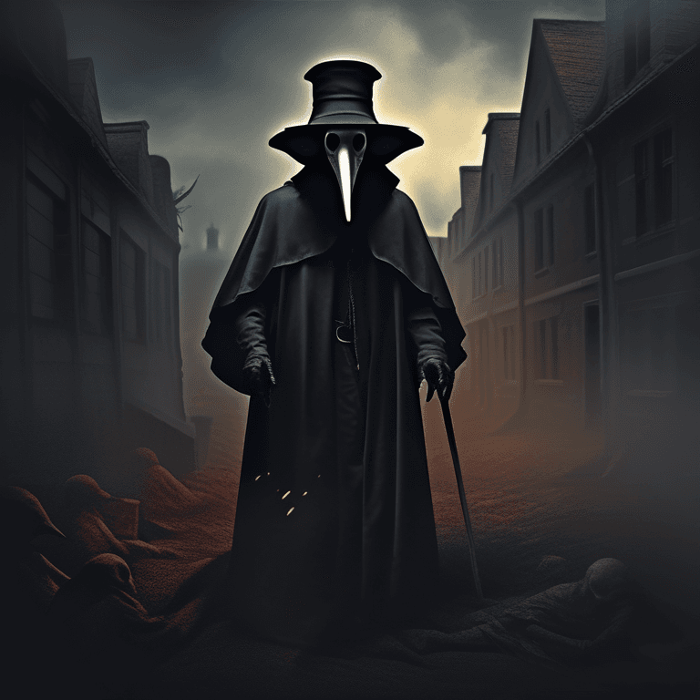 AI generated: (a plague doctor), brutal composition, digital painting, dramatic, gloomy, emotionally profound, int...
