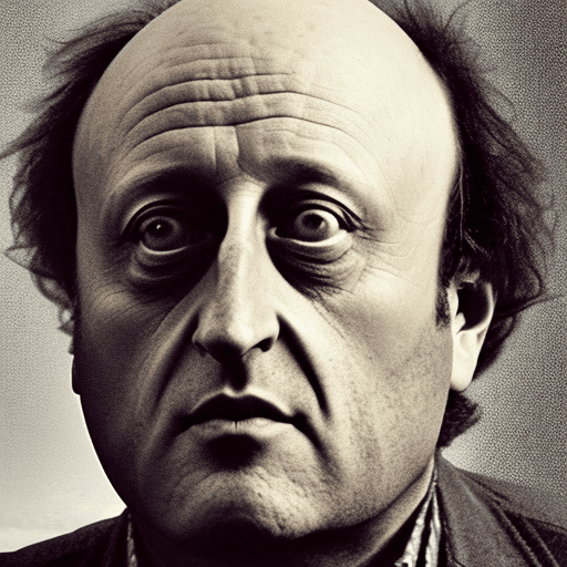 AI generated: Joseph Brodsky in the style of a cartoon
