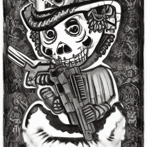 AI generated: Caveira mexicana 