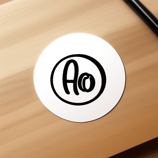 AI generated: a modern logotype that looks like an modern letter rubber stamp, with the letters onomo in handwritt...
