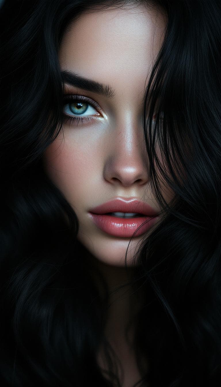 AI generated: A **hyper-realistic, ultra-detailed portrait** of a **stunning female character** with **fair skin**...