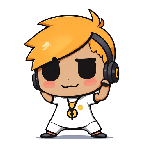 AI generated: ((tan boy, headset, cute stickers, style cartoon, cute Super Deformed Character, white border, high ...
