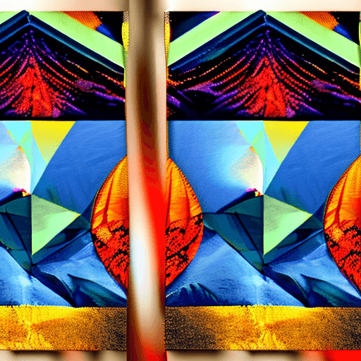 AI generated: Geometrical art of autumn landscape, warm colors, a work of art, grotesque, Mysterious