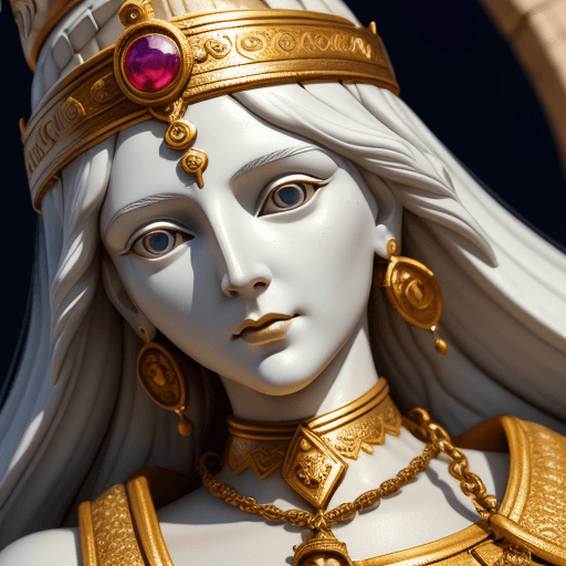 AI generated: Goddess close-up  Jerusalem 8k