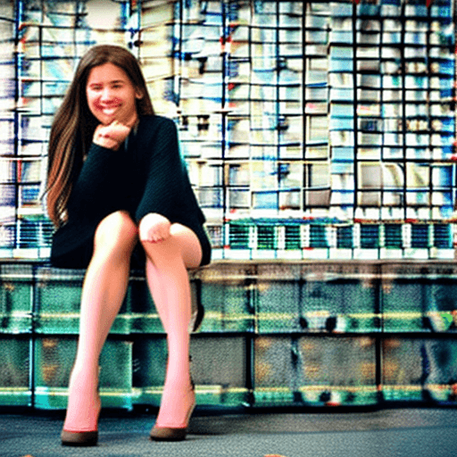AI generated: 1 girl, 19 years old, gigi, sexy school girl , extremely short tight tartan mini skirt , smiling, ((...