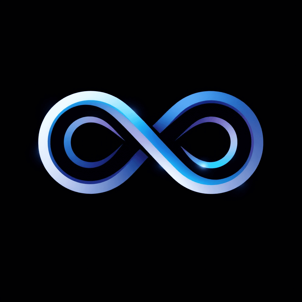 AI generated: "Create a logo with a modern, tech-inspired design. Use a black background, and feature an abstract ...