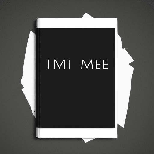AI generated: book cover design, plain, written "I M ME", 2K, 4K