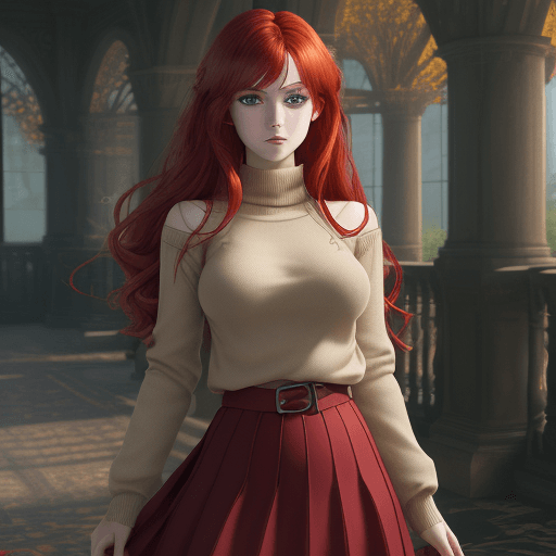 AI generated: sfw, day light, (Fantasy), Infinite, ((masterpiece)), (((best quality))), (beautiful red detailed ey...
