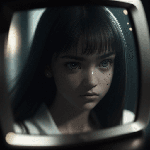 AI generated: shattered mirror, reflect, girl's face, cinematic shot + dynamic composition, incredibly detailed, s...