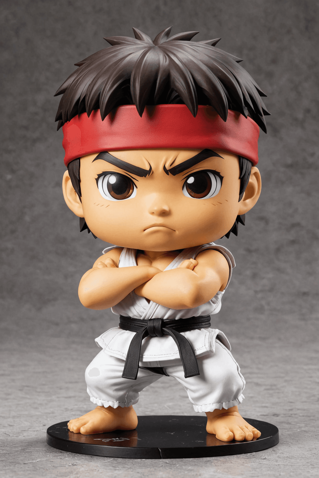 AI generated: (chibi), ryu de street fighter, dynamic pose