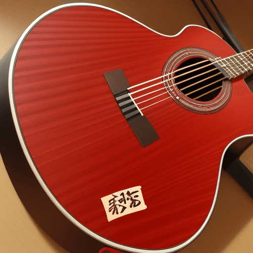 AI generated: acoustic guitar
japanse desing
wood and red
Kanjis on the diapason frets
