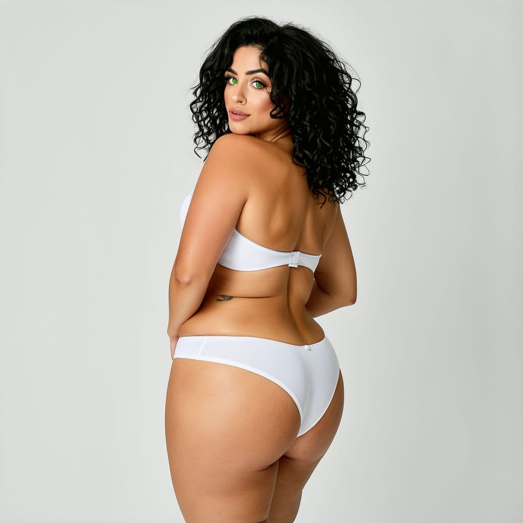 AI generated: Beautiful gorgeous sexy confident Indian woman girl female lady Body plus size small waist flat stom...