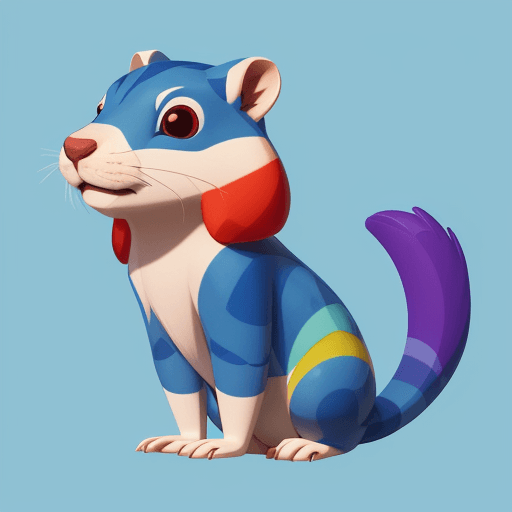 AI generated: 2D Avatar Design, "Toy Model of Marmot", "Playful, Cute, Colorful, Animated, Quirky," "Unity," "Blen...