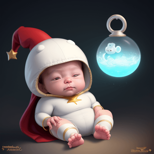 AI generated: Cute and adorable shazam baby, fantasy, dreamlike, surrealism, super cute, trending on artstation