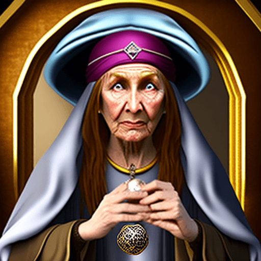 AI generated: Hyper realistic high definition medieval fortune teller