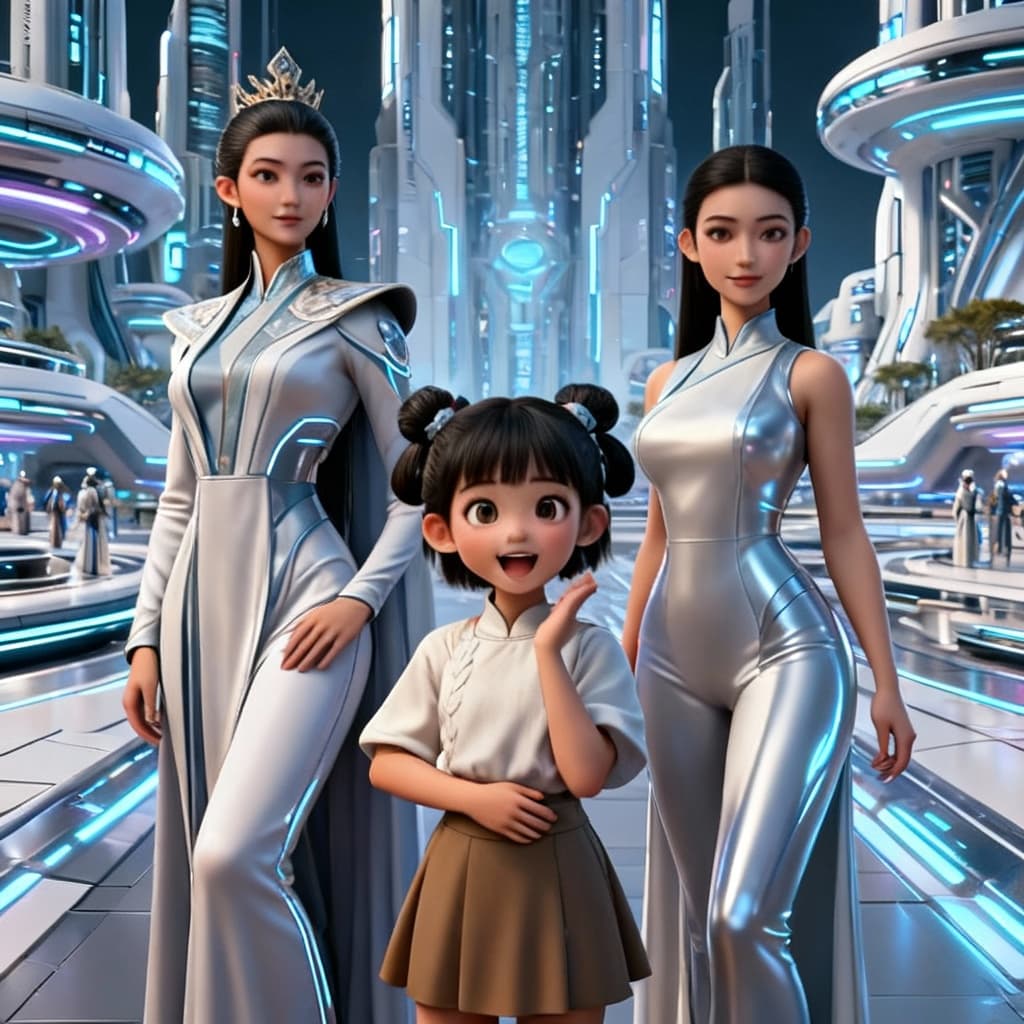 AI generated: Combine all character images into an elegant group image of culture. Change expressive and emotional...