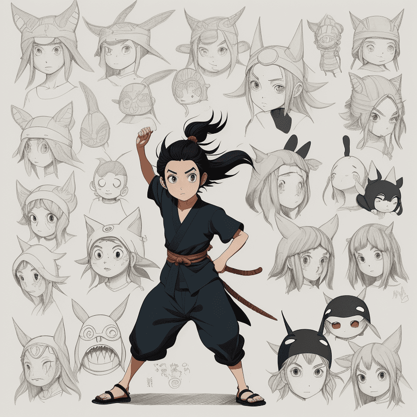 AI generated: el estilo de ilustración debe basarse en el estilo de dibujo utilizado por estudio Ghibli, con linea...