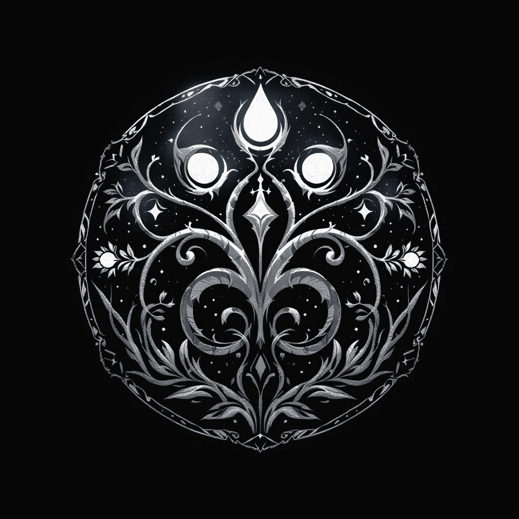 AI generated: Mystic Logo with font "FANTASIA WALLPAPER"