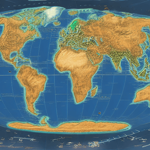 AI generated: Continents, extremely detailed