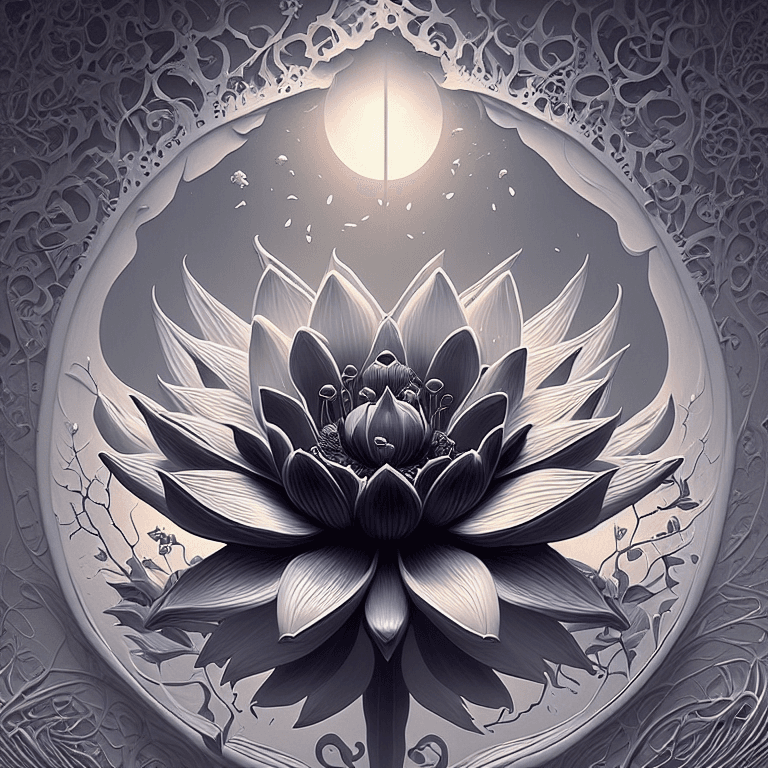 AI generated: black lotus flower, black background 8 k hd instagram photo at behance by anton fadeev from nightmar...