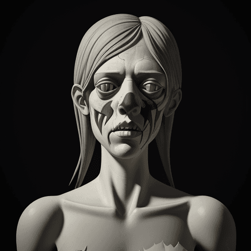 AI generated: guernica, a beautiful portrait in the style of picasso, sunny day + shadows, high detail, vray rende...
