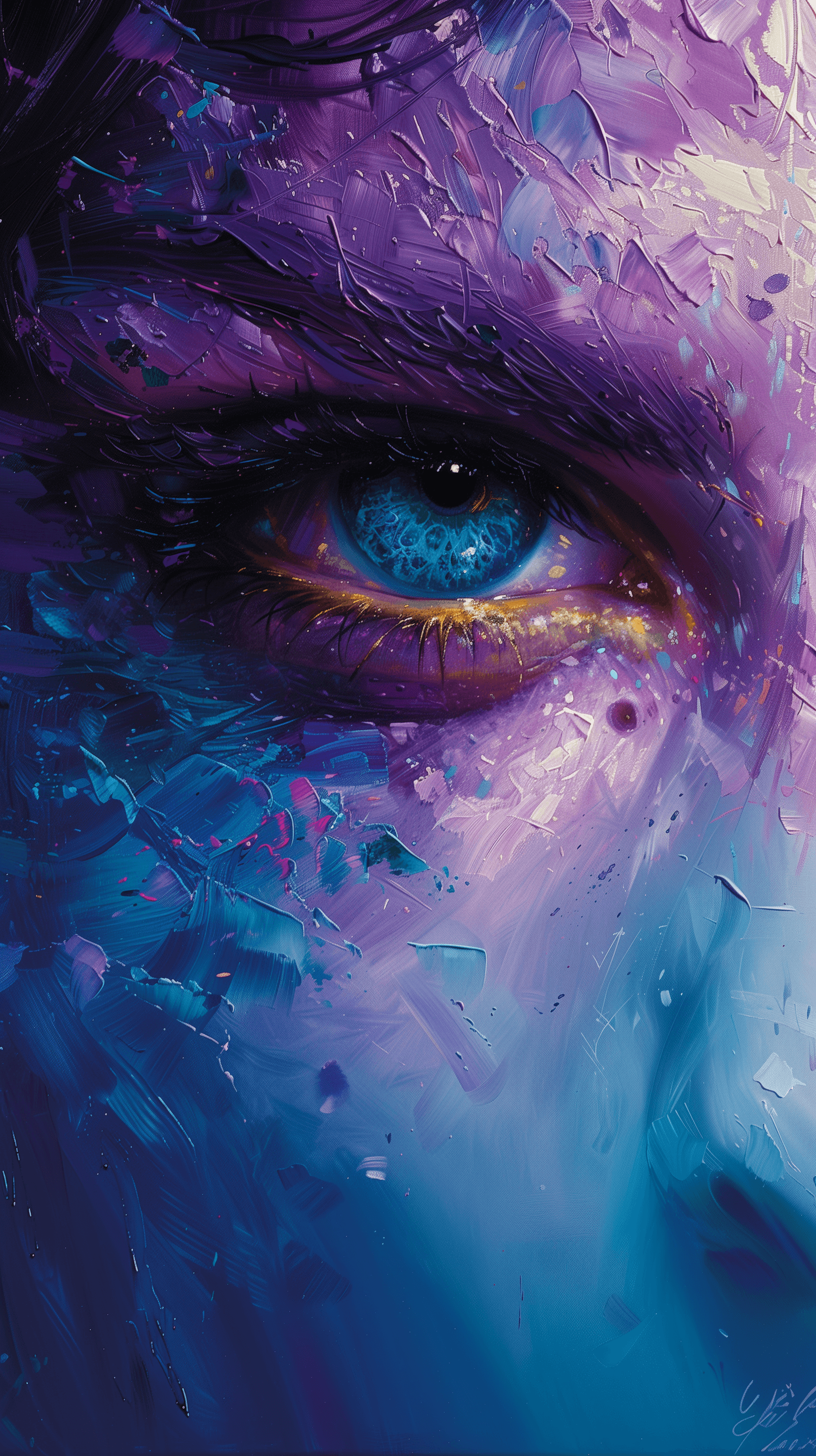 AI generated: envision an oil painting that captures the eye of a dreamer, where the colors transcend reality, inc...
