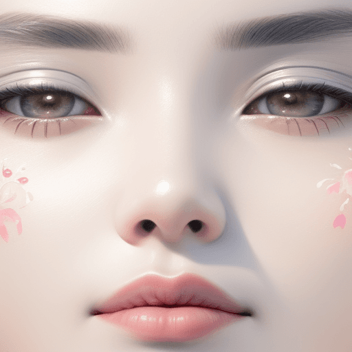 AI generated: what is summer's color, by Catallia Vasquez painting, shallow silver white, face close up, --s 400, ...