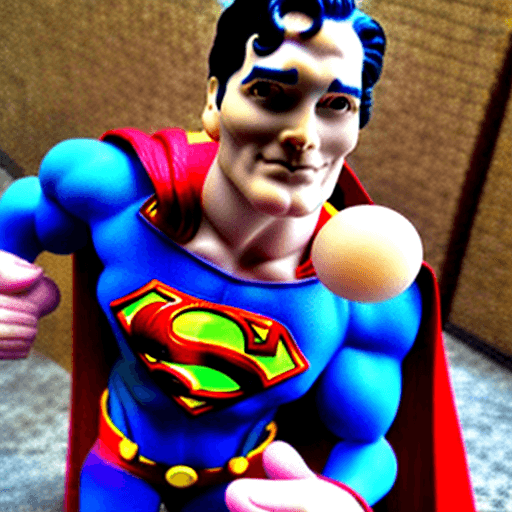 AI generated: Superman Eating encebollado in Quito