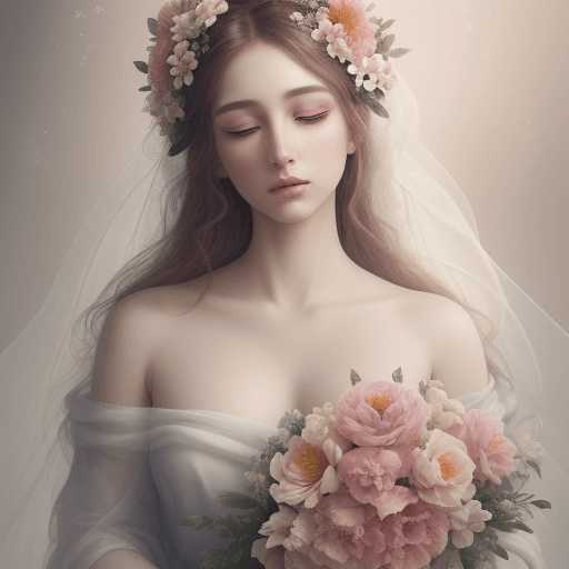 AI generated: floral, reverential, ethereal, beauty, hyper realistic