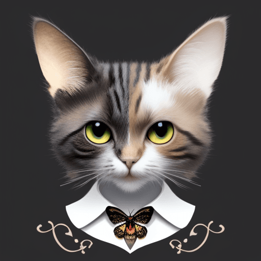 AI generated: moth and cat hybrid