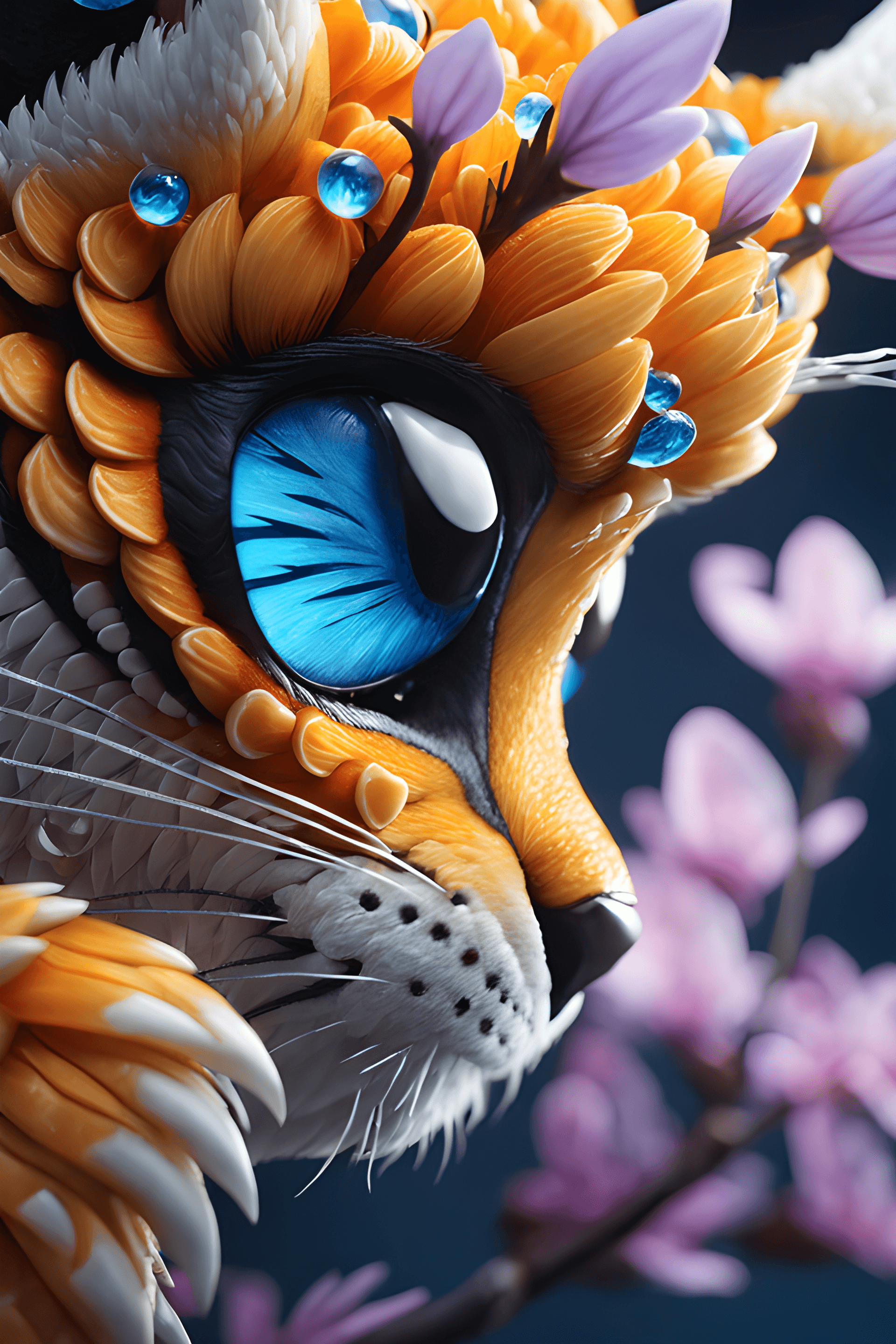 AI generated: Primal Beast, Miki Asai Macro photography, close-up, hyper detailed, trending on artstation, sharp f...