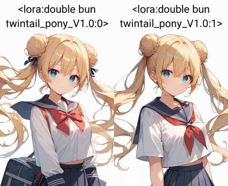 お団子ツインテール/double bun twintail