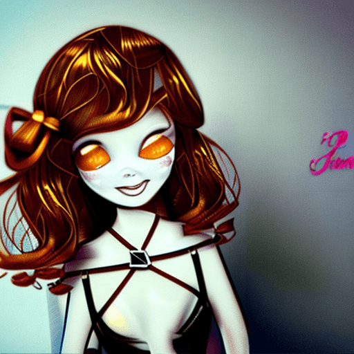 AI generated: Ginger-haired little princess in thin satin lingerie with suspenders, high heels, candlelight, high ...