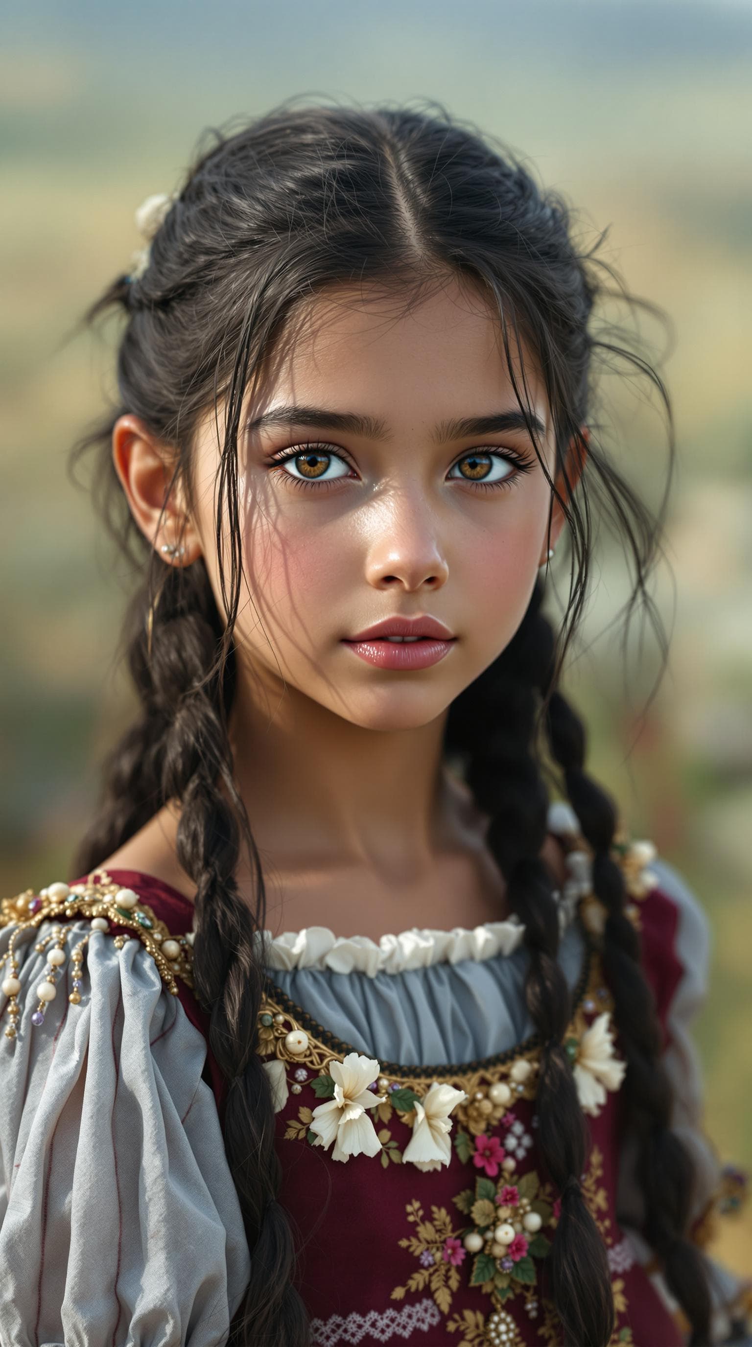 AI generated: a professional photo of a exceptionally of the most beautiful Mexican girl in the world, (age 11), (...