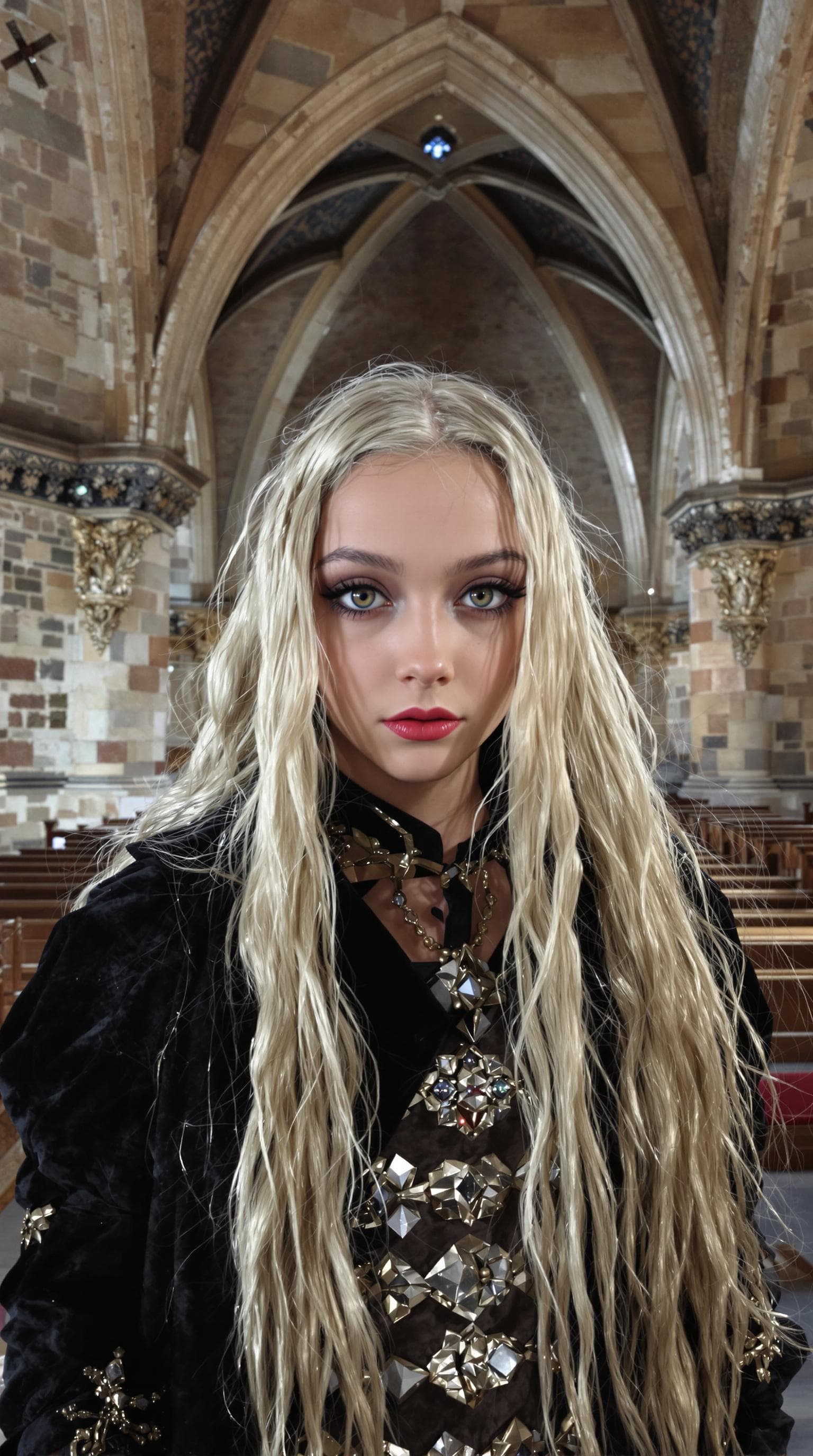 AI generated: a professional photo of a exceptionally beautiful in the world, Preacher the vampire hunter (age 11)...