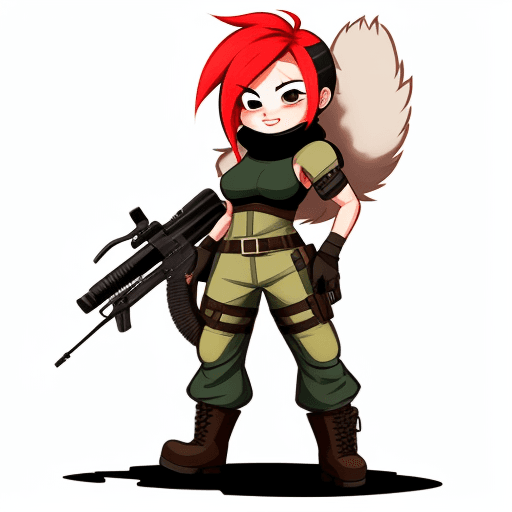 AI generated: cute cartoon-style mercenary