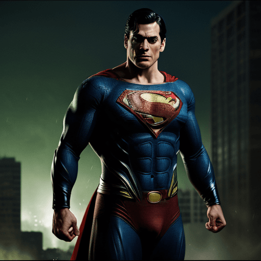 AI generated: a [superman | hulk], whole body, cinematic, intense, cinematic composition, cinematic lighting, colo...