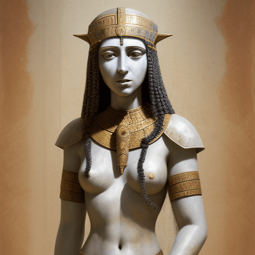 AI generated: poet-priestess Enheduanna 2250 BCE, daughter of Sargon of Akkad --no ugly, deformed, noisy, blurry, ...
