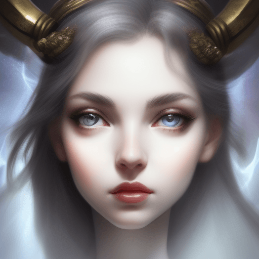 AI generated: Goddess close-up portrait discord Reflection
