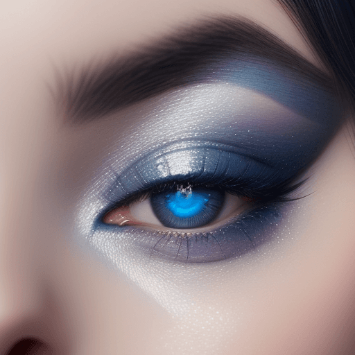 AI generated: a close up of a woman with a blue eye shadow on her face, official dior editorial, trending on pintr...